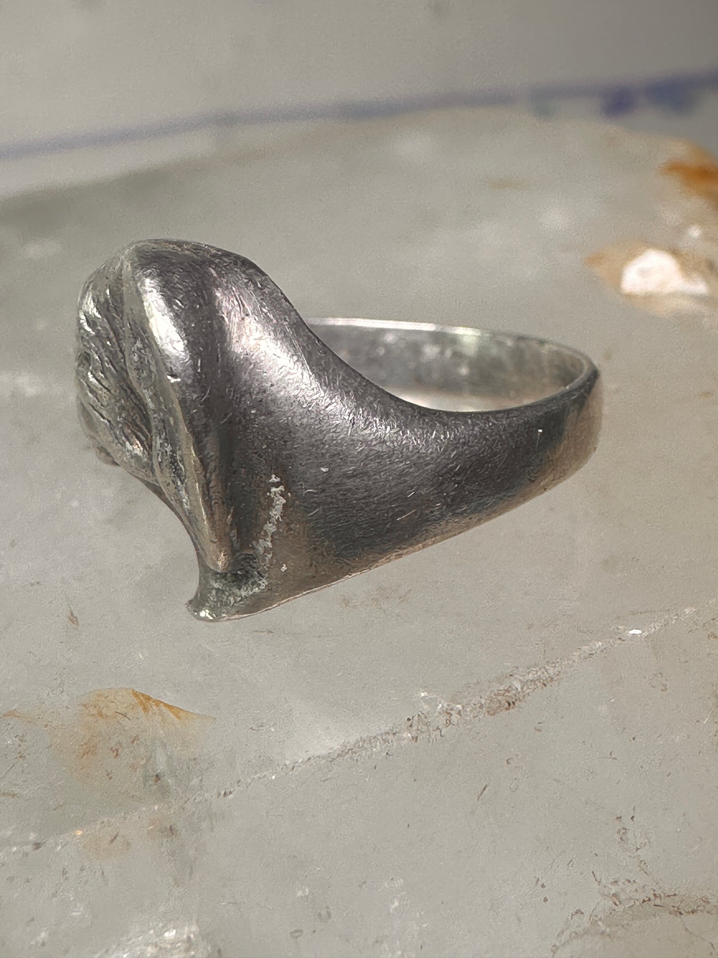 Dachshund ring  size 5.25 mini dachshund dog head band sterling silver women girls pinky