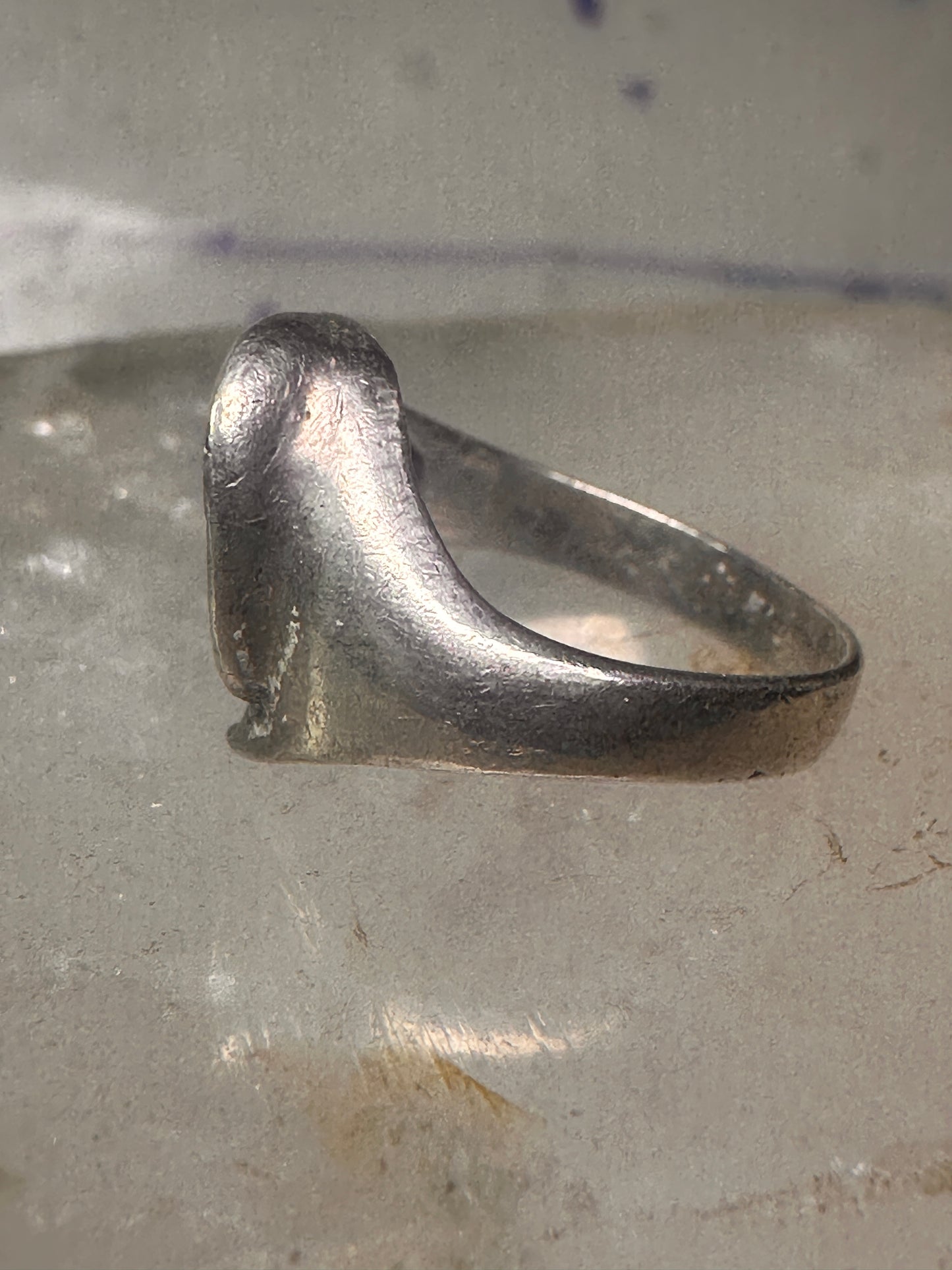 Dachshund ring  size 5.25 mini dachshund dog head band sterling silver women girls pinky