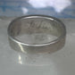 Turquoise ring Southwest coral band tribal size 6.75 sterling silver women men