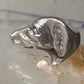 Dachshund ring  size 5.25 mini dachshund dog head band sterling silver women girls pinky