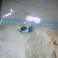 Turquoise ring Southwest coral band tribal size 6.75 sterling silver women men