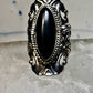 Poison ring Long Onyx Mexico  sterling silver size 9  women