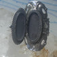 Onyx poison ring long Taxco Mexican adj size 9 sterling silver women