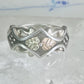 Black Hills Gold ring band leaves size 6.75 sterling silver women&nbsp;