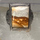 Art Deco jasper ring size 6.50 sterling silver women