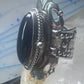 Onyx poison ring long Taxco Mexican adj size 9 sterling silver women