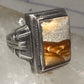 Art Deco jasper ring size 6.50 sterling silver women