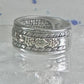 Black Hills Gold ring wedding band leaves size 5.5 sterling silver women