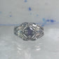 Black Hills Gold ring wedding band amethyst leaves size 8 sterling silver women