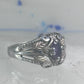 Black Hills Gold ring wedding band amethyst leaves size 8 sterling silver women