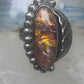 Lab opal ? Navajo leaf feather size 8 sterling silver women