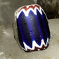 Venetian Glass African Trade Bead Ring size 8.75 sterling silver