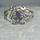 Black Hills Gold ring wedding band amethyst leaves size 8 sterling silver women