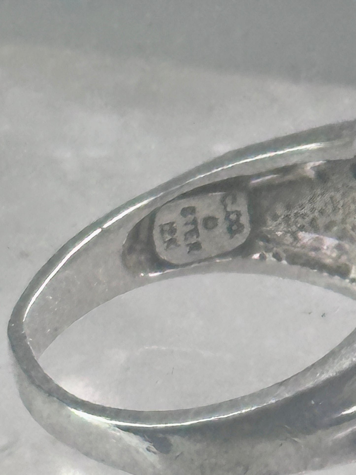 Black Hills Gold ring wedding band amethyst leaves size 8 sterling silver women