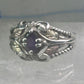 Black Hills Gold ring wedding band amethyst leaves size 8 sterling silver women