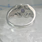 Black Hills Gold ring wedding band amethyst leaves size 8 sterling silver women