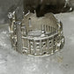 Boston City ring Boston Marathon architectural  band size 6 sterling silver women