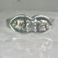 Black Hills Gold ring CZ band leaves size 6.5 sterling silver women