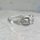 Black Hills Gold ring CZ band leaves size 6.5 sterling silver women