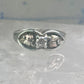 Black Hills Gold ring CZ band leaves size 6.5 sterling silver women