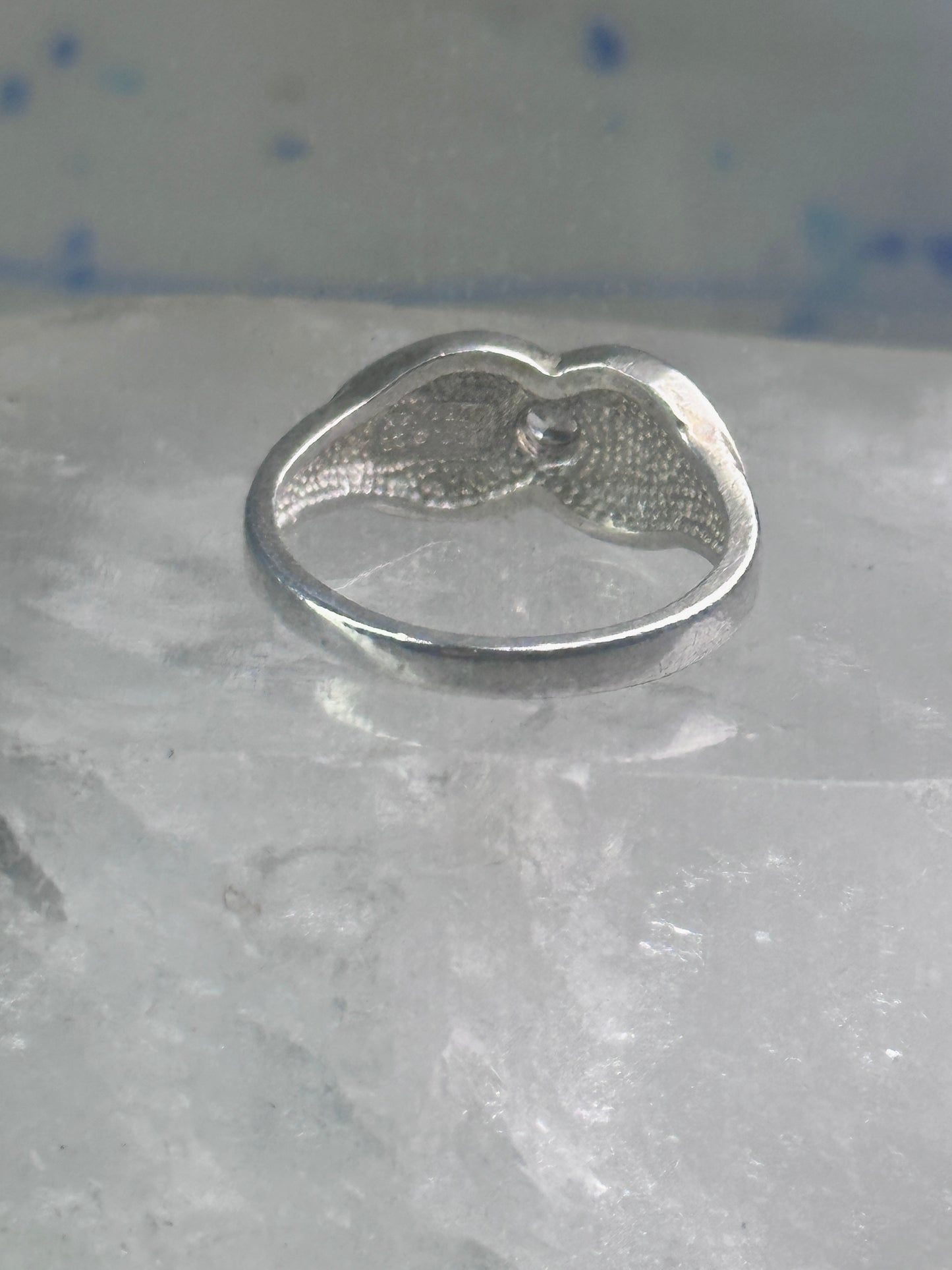Black Hills Gold ring CZ band leaves size 6.5 sterling silver women