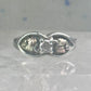 Black Hills Gold ring CZ band leaves size 6.5 sterling silver women