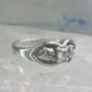 Black Hills Gold ring CZ band leaves size 6.5 sterling silver women