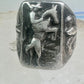 Bucking Bronco ring Horse Cowboy cactus snake southwest size 8.50 sterling silver