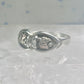 Black Hills Gold ring CZ band leaves size 6.5 sterling silver women