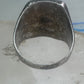 Bucking Bronco ring Horse Cowboy cactus snake southwest size 8.50 sterling silver