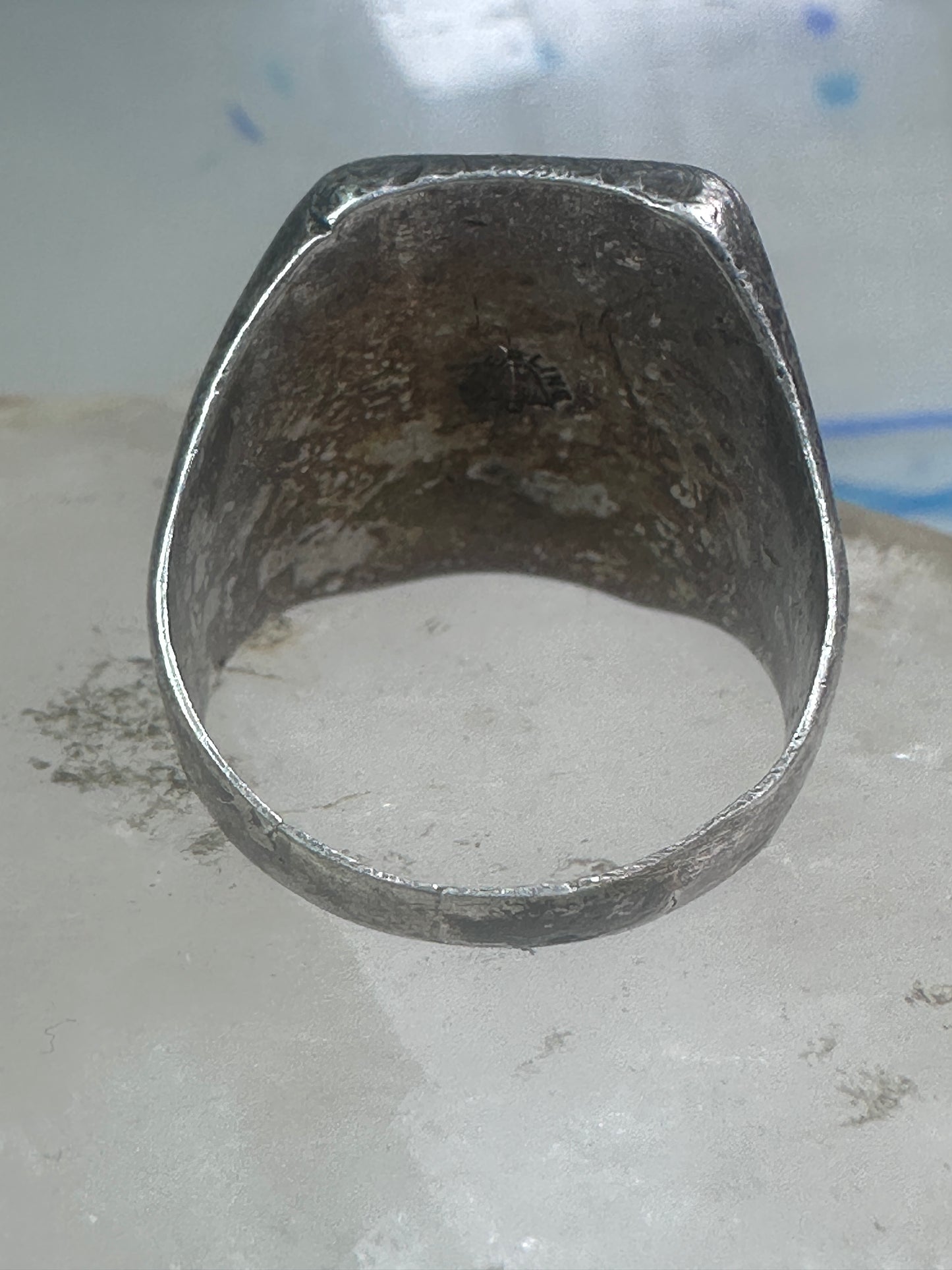 Bucking Bronco ring Horse Cowboy cactus snake southwest size 8.50 sterling silver