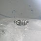 Black Hills Gold ring CZ band leaves size 6.5 sterling silver women
