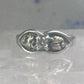 Black Hills Gold ring CZ band leaves size 6.5 sterling silver women