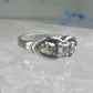 Black Hills Gold ring CZ band leaves size 6.5 sterling silver women