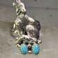 Navajo wolf Ring turquoise band size 8 sterling silver men women