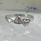 Black Hills Gold ring heart stacker band leaves size 6.75 sterling silver women