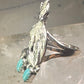 Navajo wolf Ring turquoise band size 8 sterling silver men women