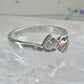 Black Hills Gold ring heart stacker band leaves size 6.75 sterling silver women