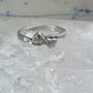 Black Hills Gold ring heart stacker band leaves size 6.75 sterling silver women