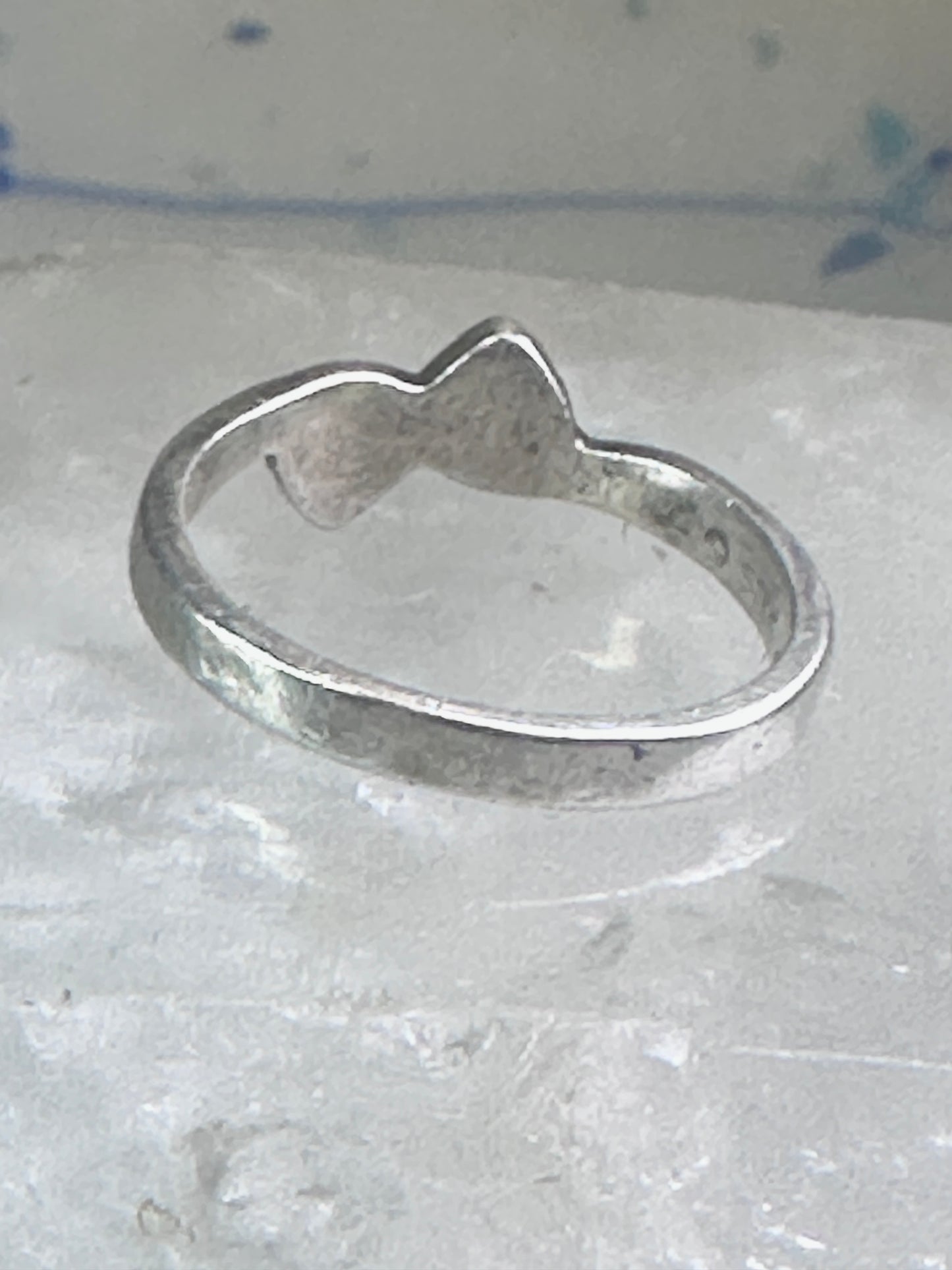 Black Hills Gold ring heart stacker band leaves size 6.75 sterling silver women
