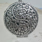 Poison ring Yin Yang Flowers floral size 7 adj sterling silver women