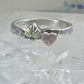 Black Hills Gold ring heart stacker band leaves size 6.75 sterling silver women