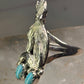 Navajo wolf Ring turquoise band size 8 sterling silver men women