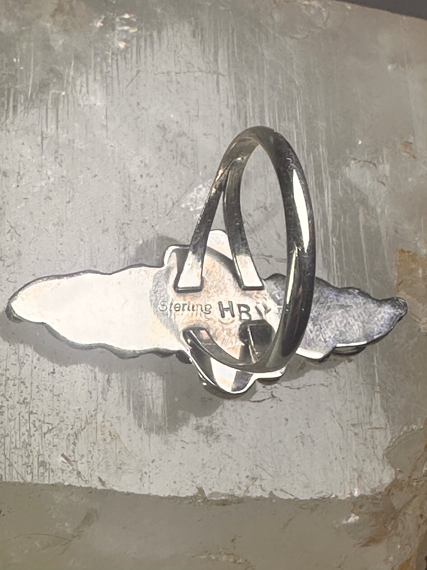 Navajo long squash blossom Ring size 9.75 sterling silver girls women