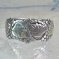 Black Hills Gold ring floral wedding band leaves size 4.5 sterling silver women