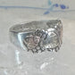 Black Hills Gold ring floral wedding band leaves size 4.5 sterling silver women