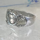 Black Hills Gold ring floral wedding band leaves size 4.5 sterling silver women