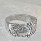 Black Hills Gold ring floral wedding band leaves size 4.5 sterling silver women