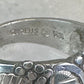 Black Hills Gold ring floral wedding band leaves size 4.5 sterling silver women