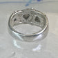 Black Hills Gold ring garnet floral wedding band leaves size 7 sterling silver women